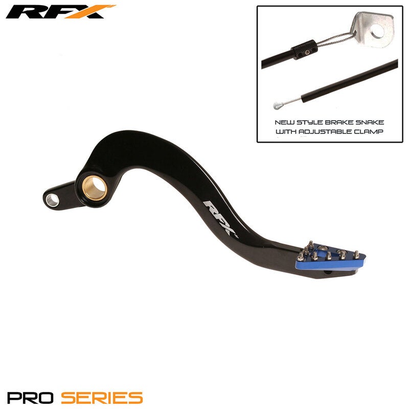 RFX Alavanca de travão traseiro Pro ST (Preto/Azul Rígido Anodizado) - Yamaha YZF/WRF 250 Figura 1