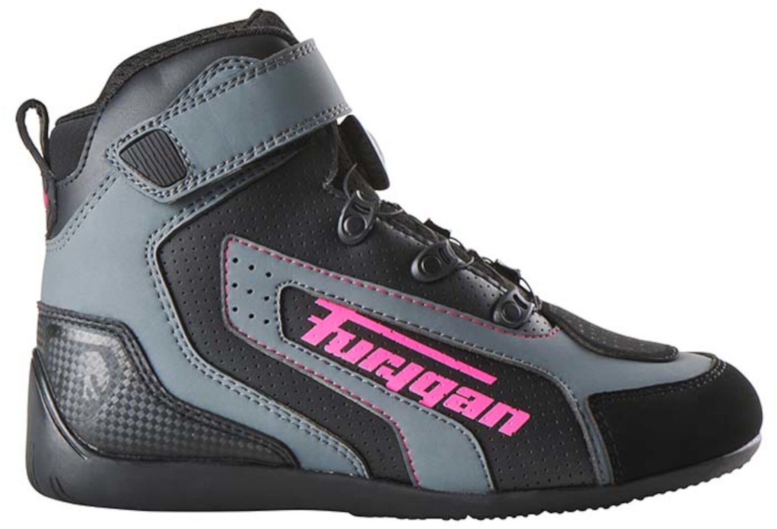 Furygan V4 Easy D3O Vented Dame motorcykel sko sort/grå/pink 40 Figur 1