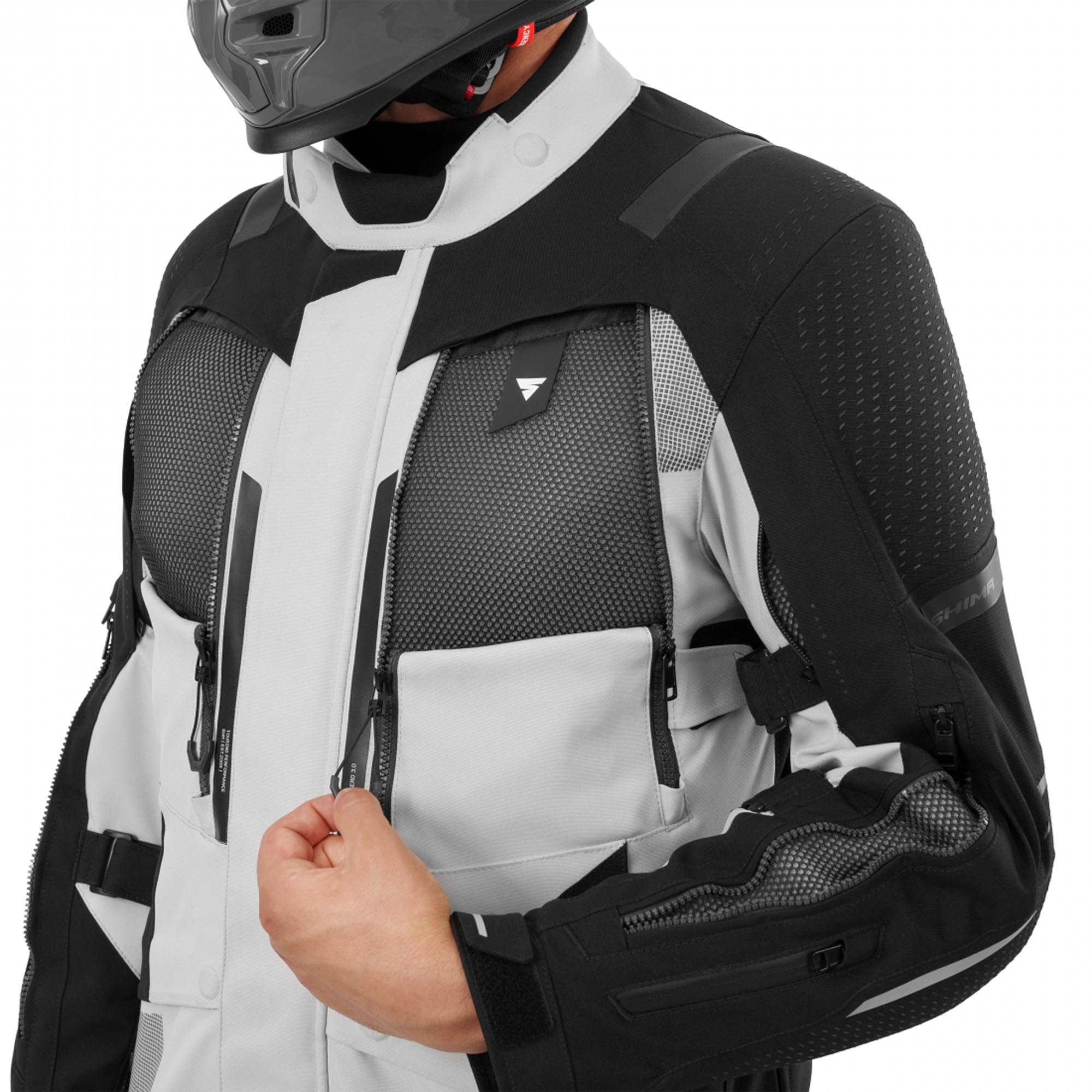 SHIMA Hero 3.0 Motorcycle Textile Jacket grey/black XL Figure 8