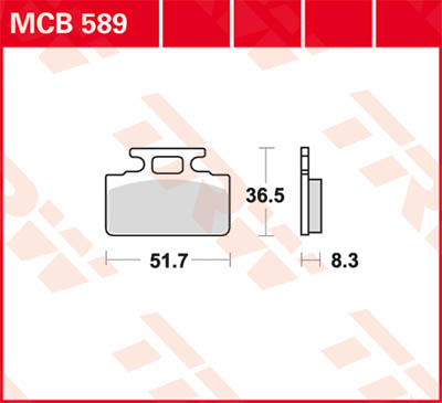 TRW Lucas Bremsbelag MCB589 Figur 1