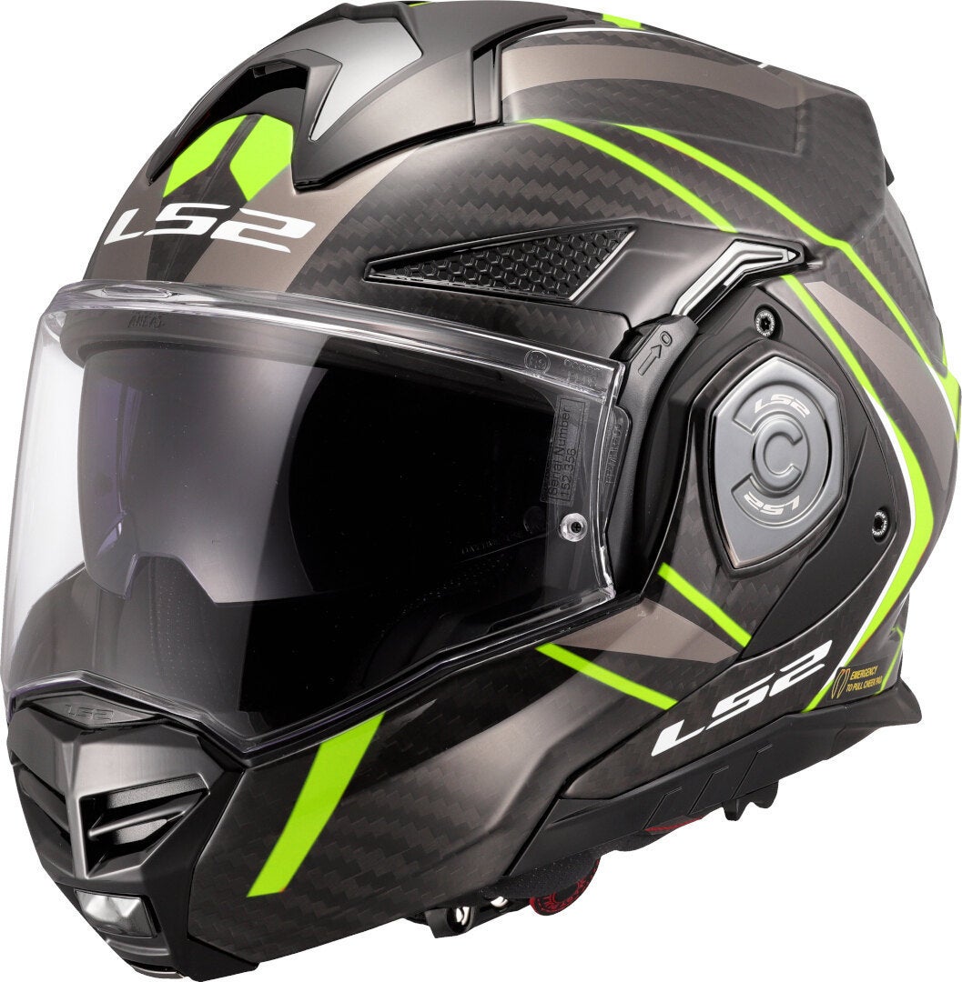 LS2 FF901 Advant X Carbon Future II Helm neongeel S (55/56) Figuur 1