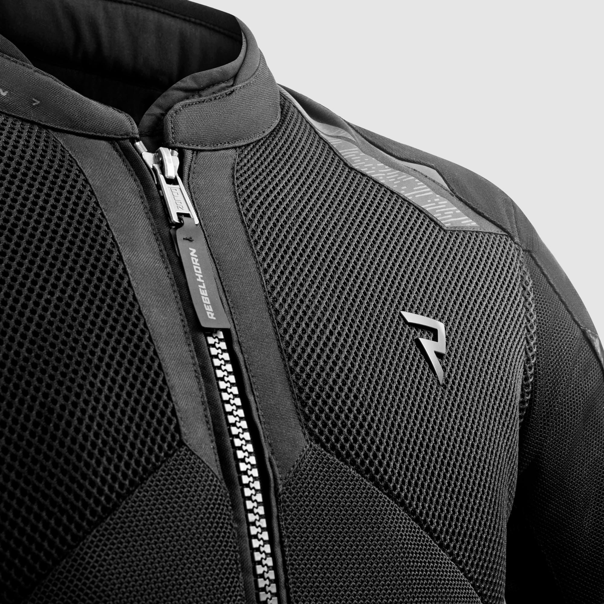 Side view of Rebelhorn Jax waterproof Motorcycle Textile Jacket