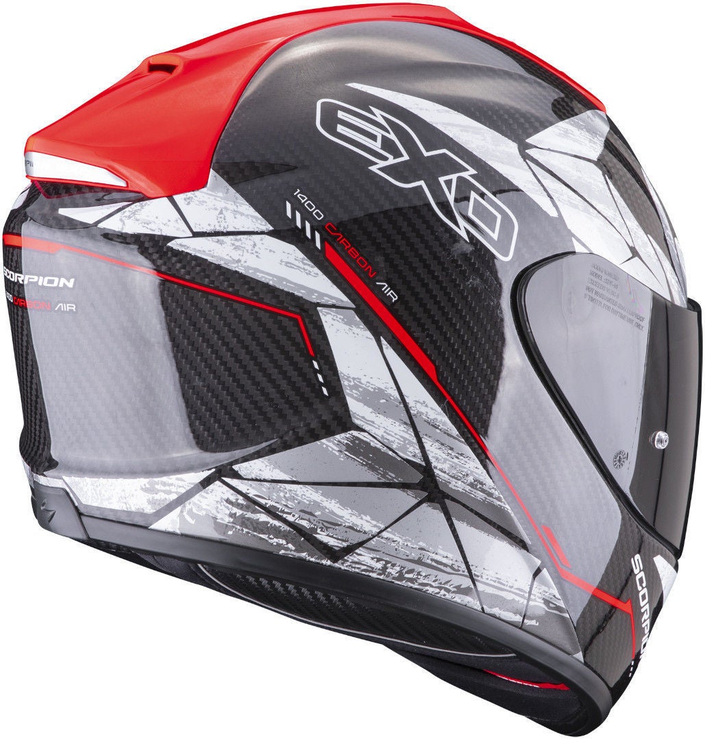 Scorpion EXO-1400 Evo Air Aranea Carbon hjelm sort/rød S (55/56) Figur 2