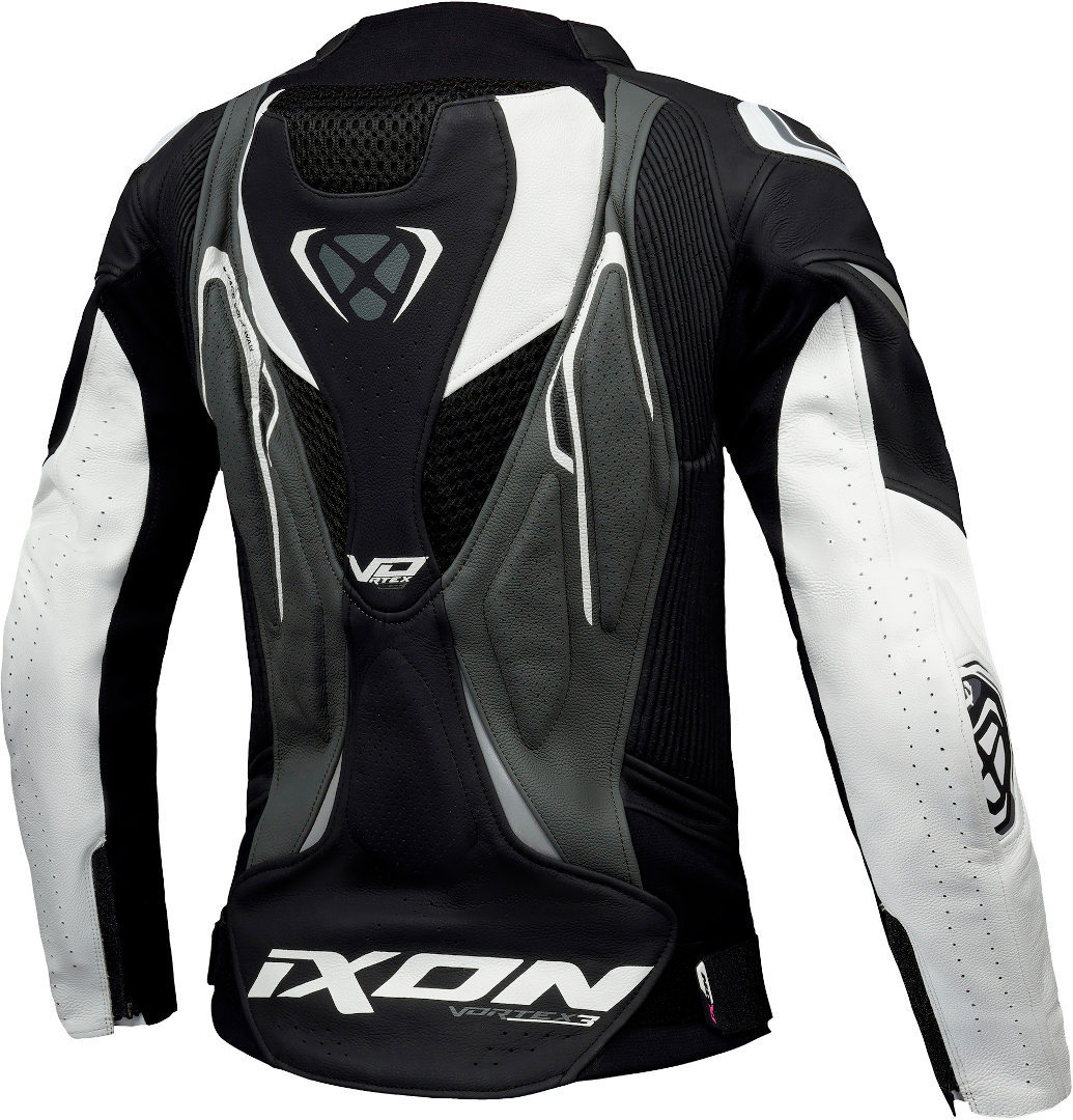 Ixon Vortex 3 Damen Motorrad Lederjacke schwarz/weiß XL Abbildung 2
