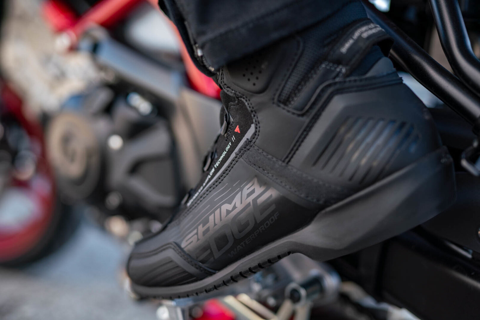 SHIMA Edge vandtætte motorcykelsko Sort 45 Figur 4