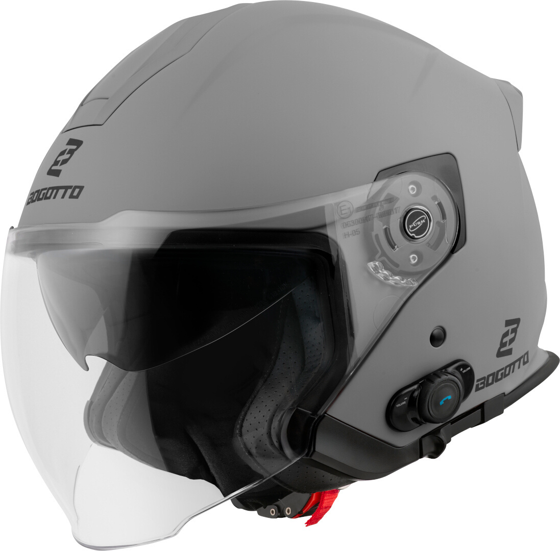 Bogotto H586 BT Solid Bluetooth Casque jet Gris clair mat L Figure 1