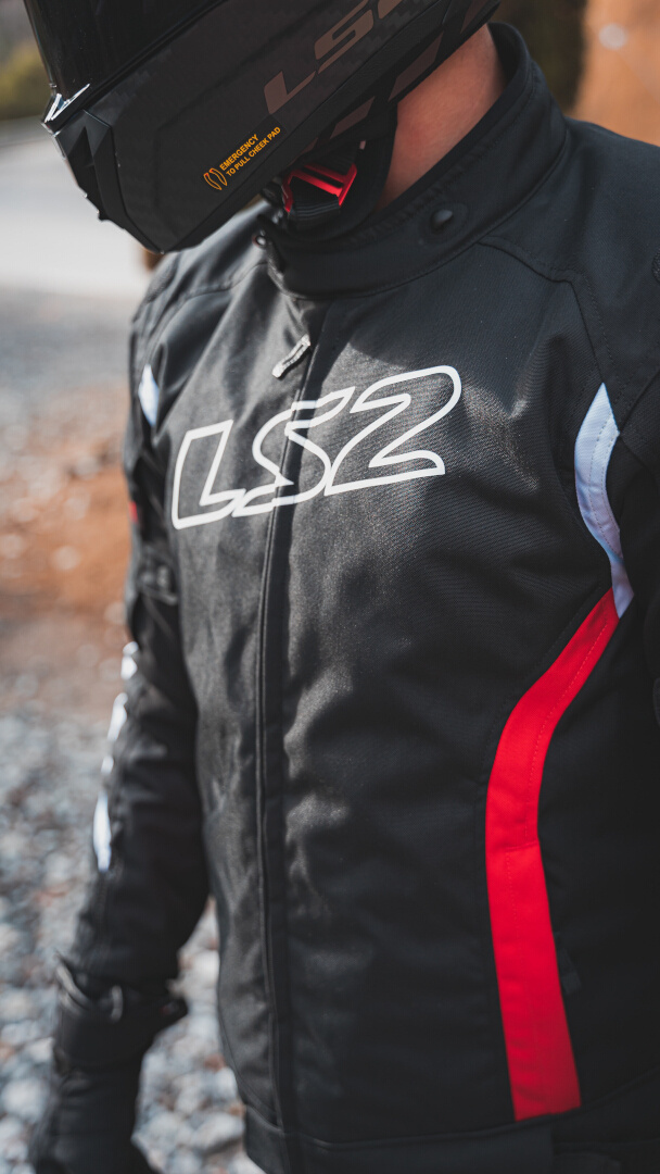 LS2 Gate waterproof Motorcycle Textile Jacket black/red/white XL Figure 7