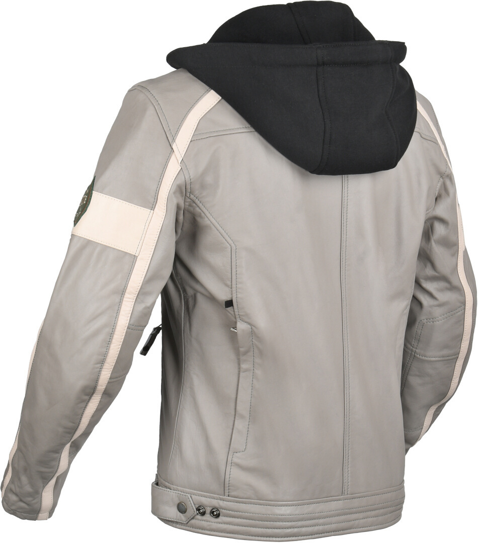 DIFI Detroit 2 Motorrad Lederjacke hellgrau/schwarz 62 Abbildung 2