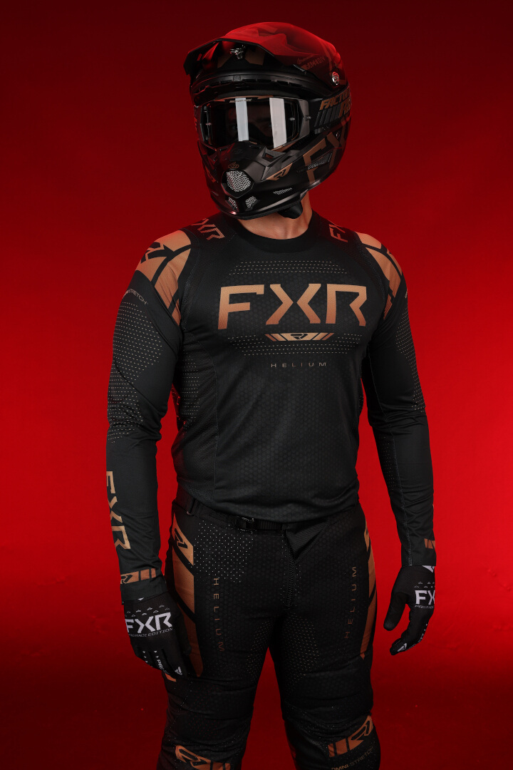 FXR Helium 2025 Motocross Byxor Svart/brons 28 Figur 4