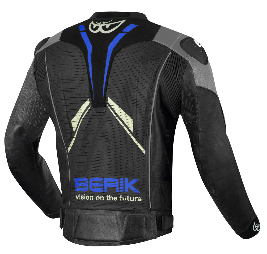 Berik Street Pro Evo Jachetă de piele de motocicletă Negru/gri 58 Figura 2