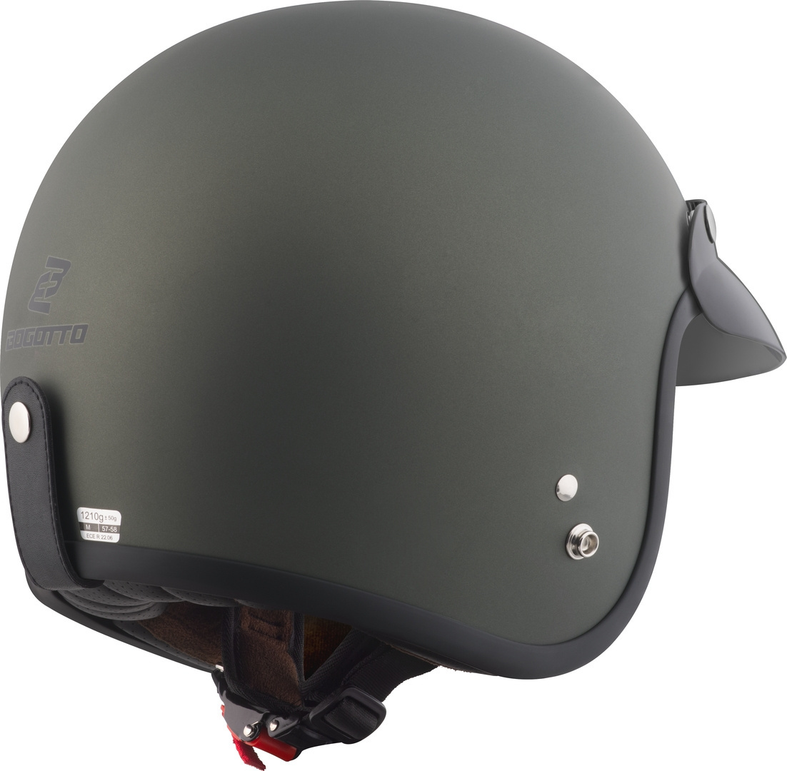Bogotto H541 Solid Jet Helm Green Matt S Figuur 3