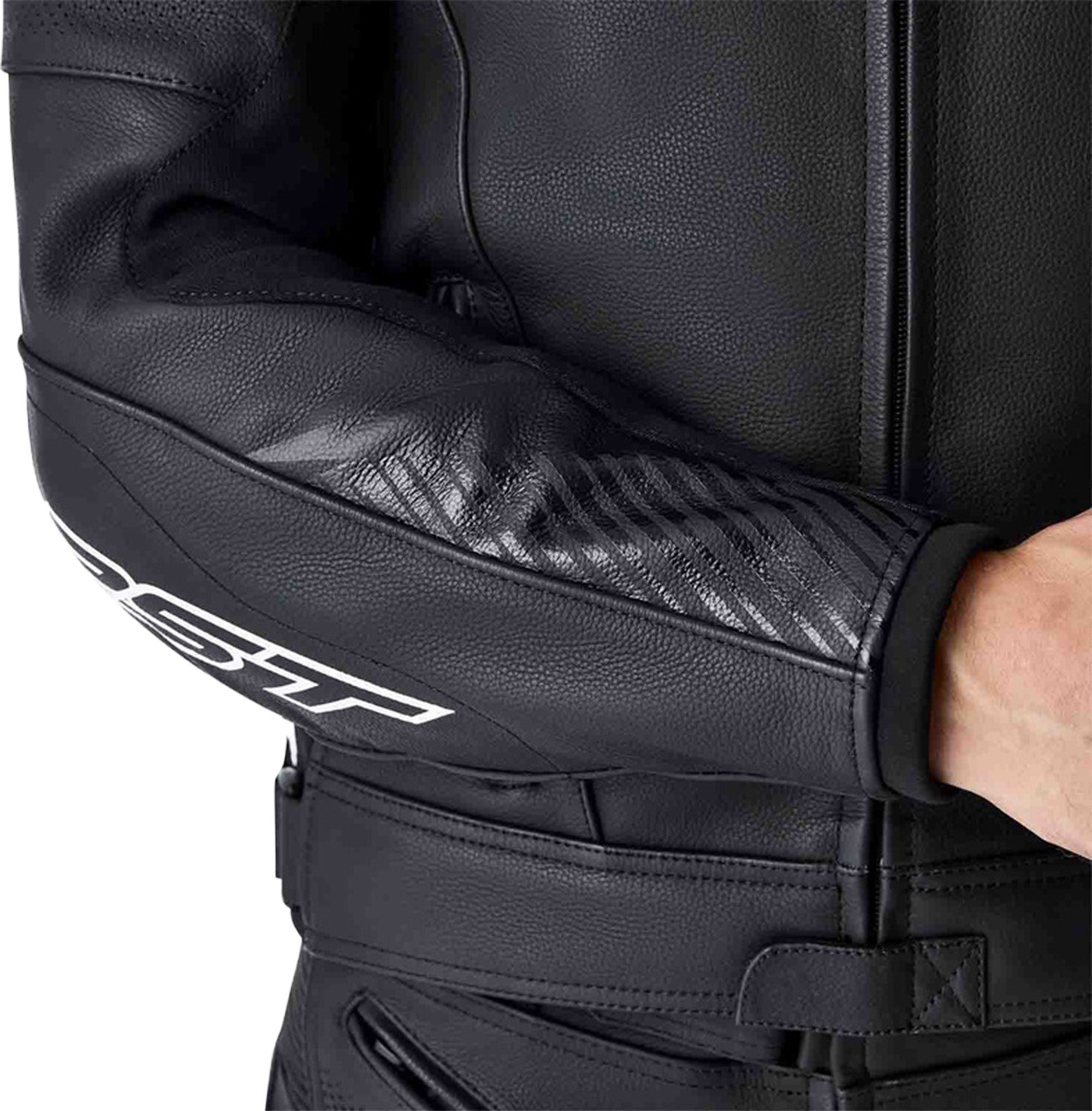 RST Tractech Evo D3O Motocikla ādas jaka melnbalts/balts XL 8. attēls