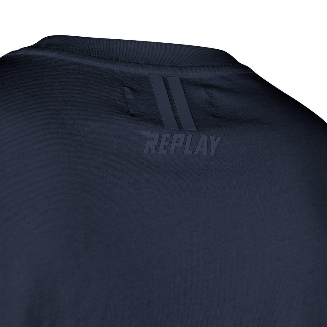 Replay Logo T-shirt mørkeblå M Figur 3
