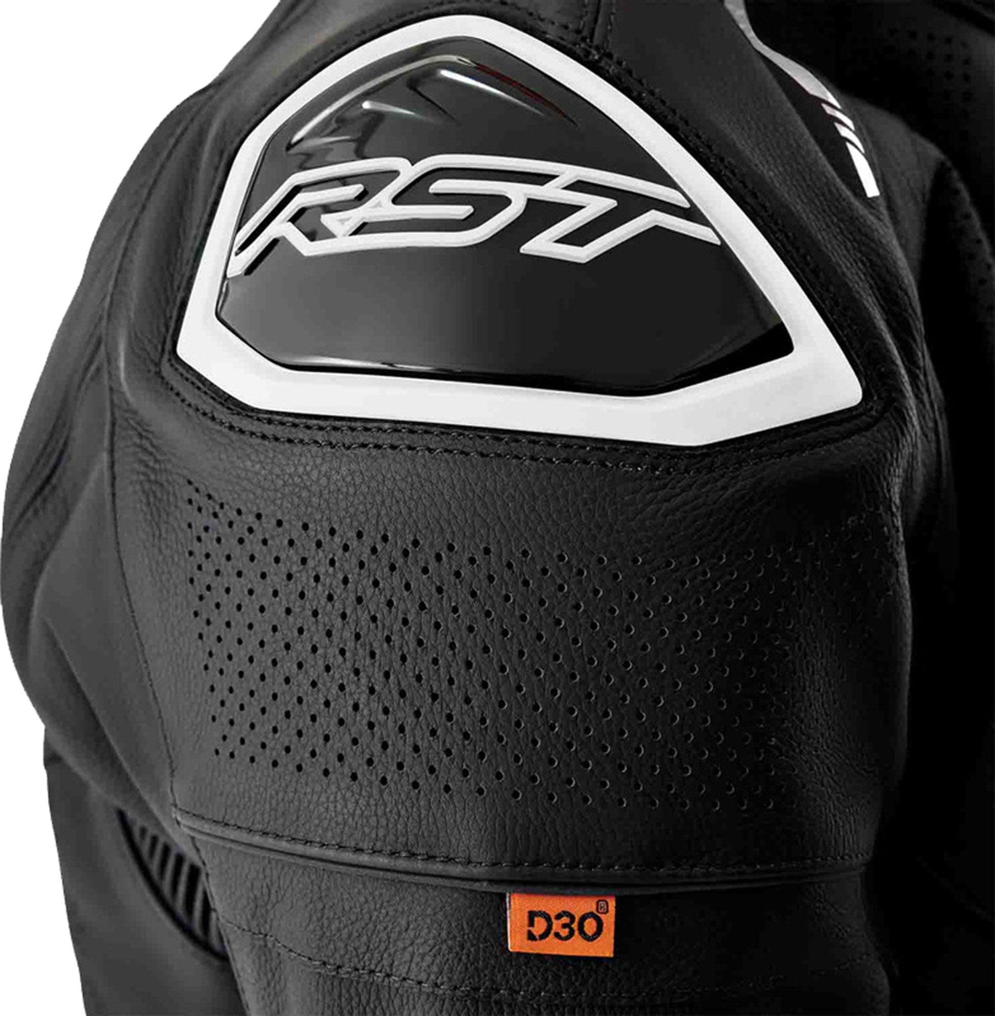 RST S1 D3O Veste en cuir de moto perforée Noir/Blanc 64 Figure 4