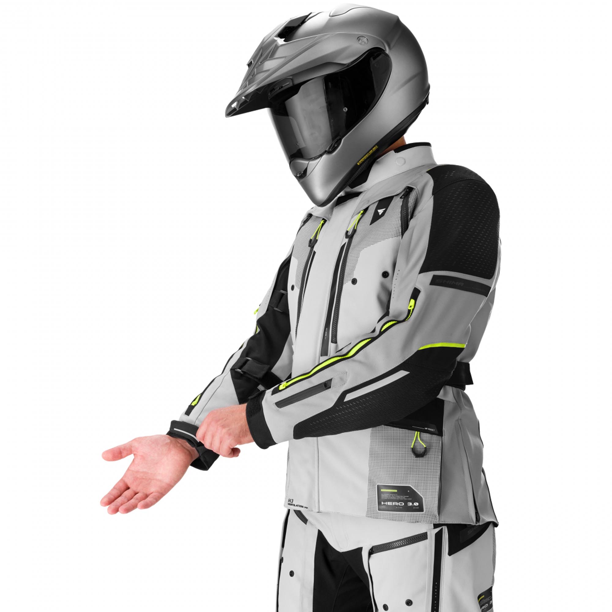 SHIMA Hero 3.0 Motorcycle Textile Jacket grey/yellow M Figure 7