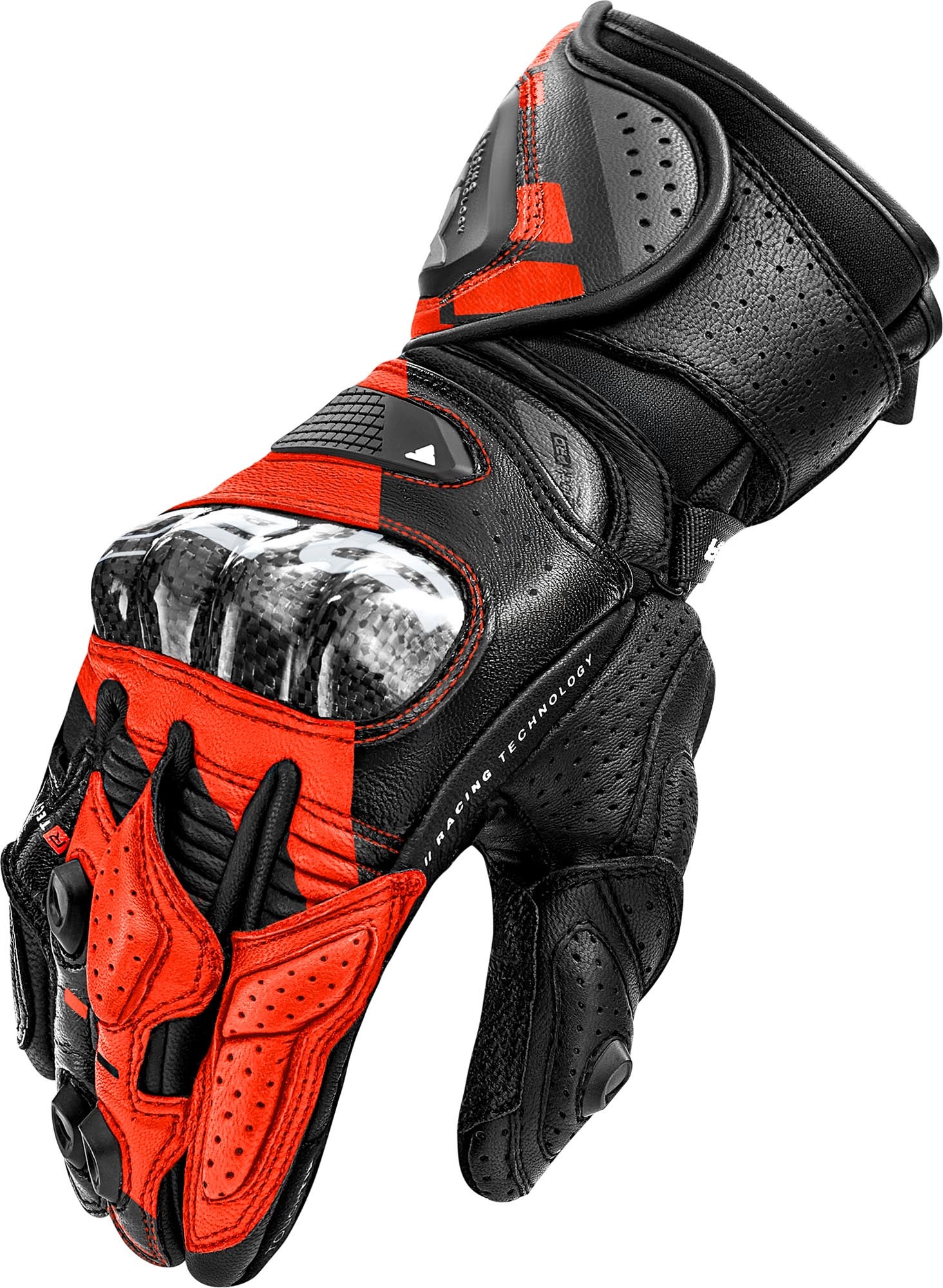 SHIMA RS-3 Motorcycle Gloves black/red/fluo-dark red XL Figure 2