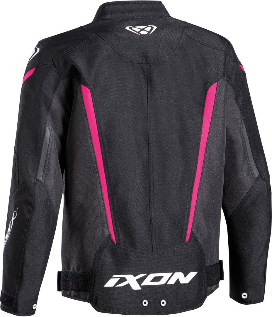 Ixon Striker Kinder Motorrad Textiljacke schwarz/fuchsia 14 Jahre Abbildung 2
