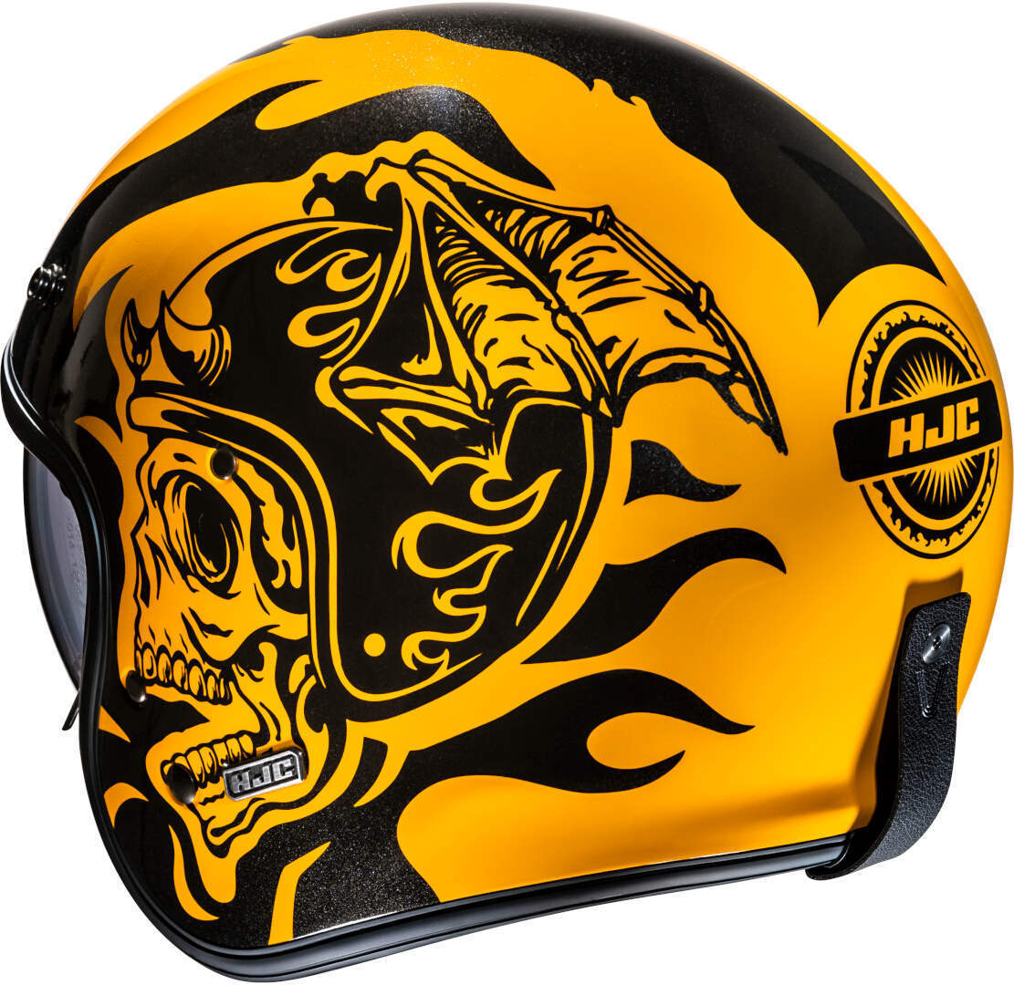 HJC V31 Flame Casco jet nero/giallo M (57/58) Figura 3
