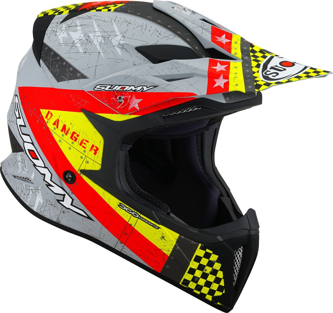 Suomy X-Wing Jetfighter E06 Motocross Helm grau matt/rot L (59/60) Abbildung 7