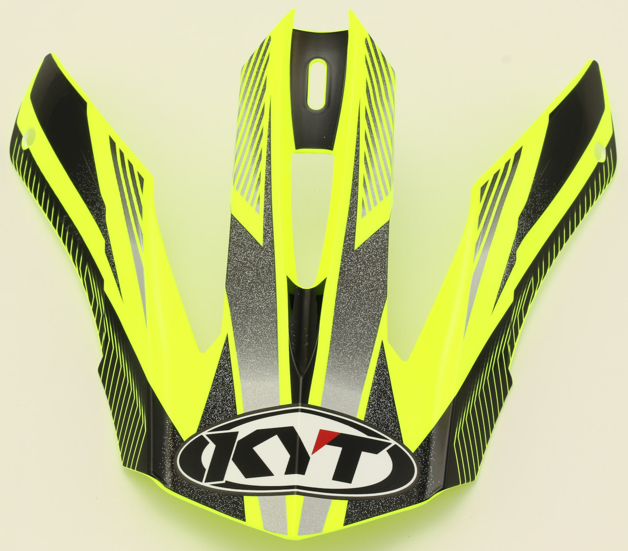 KYT Strike Eagle Stripe Pico do capacete amarelo Figura 1