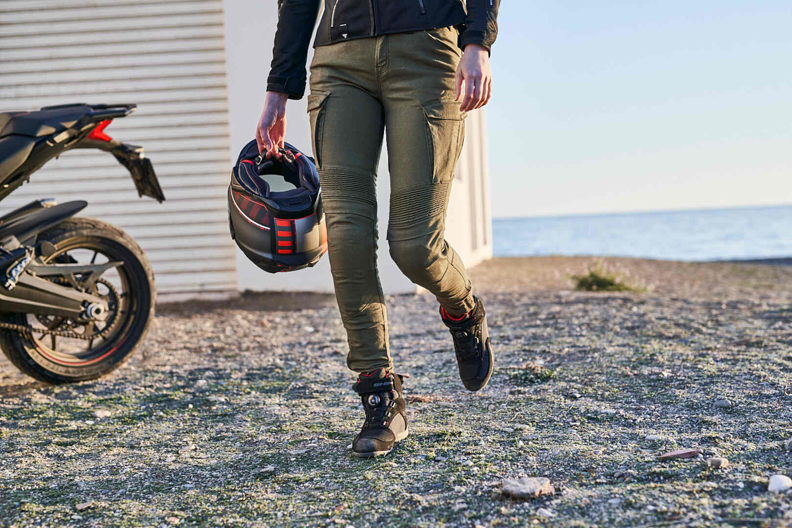 SHIMA Giro 2.0 Ladies Motorcycle Textile Pants Khaki 32 L30 Figure 4