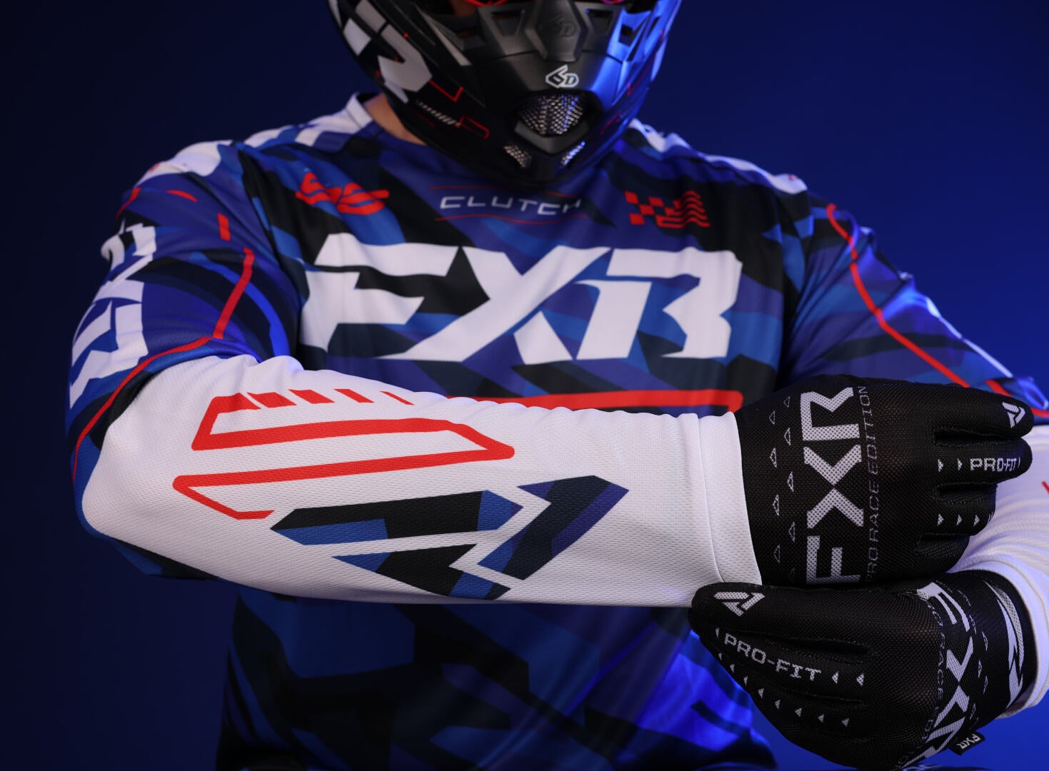FXR Clutch 2025 Motocross Jersey blue/white/red L Figure 5