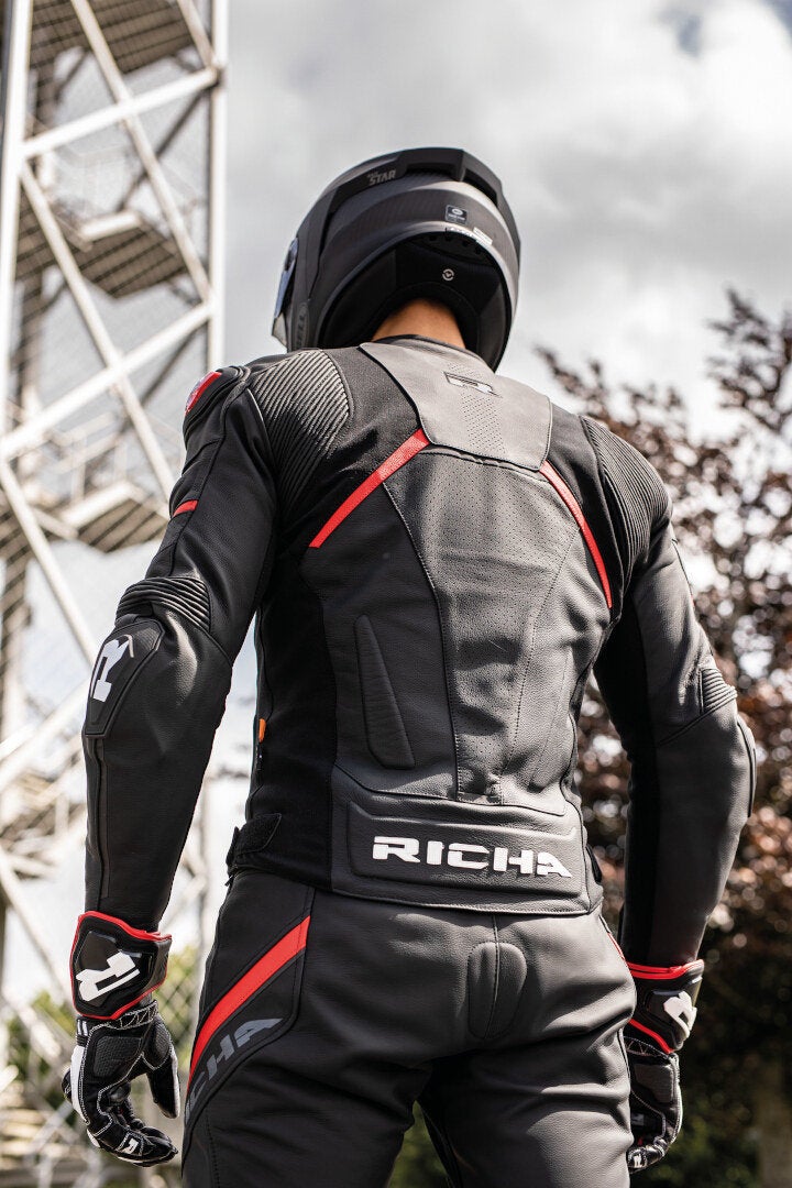 Richa Mugello 2 perforated Motorcycle Leather Jacket black/red 52 Figure 4