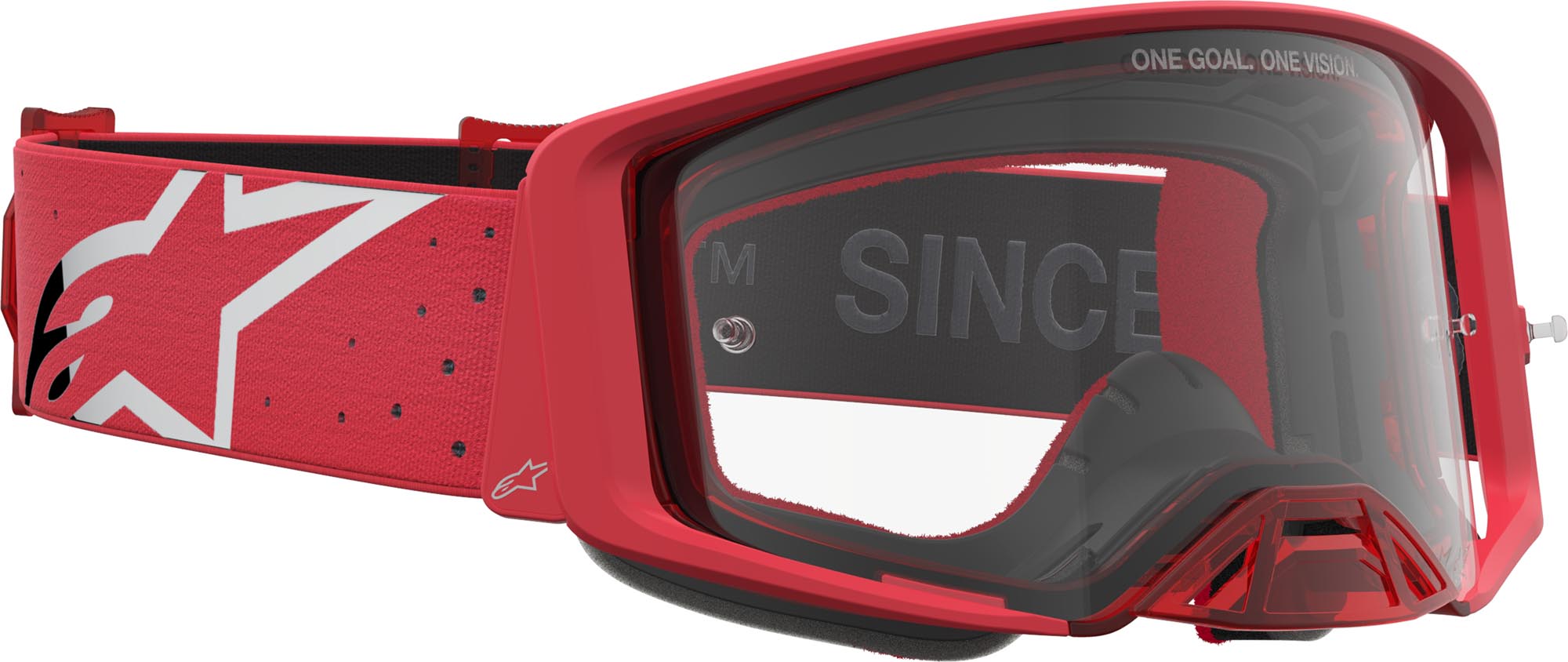 Alpinestars Supertech Vesta Motocross Brille rot/weiß Abbildung 3