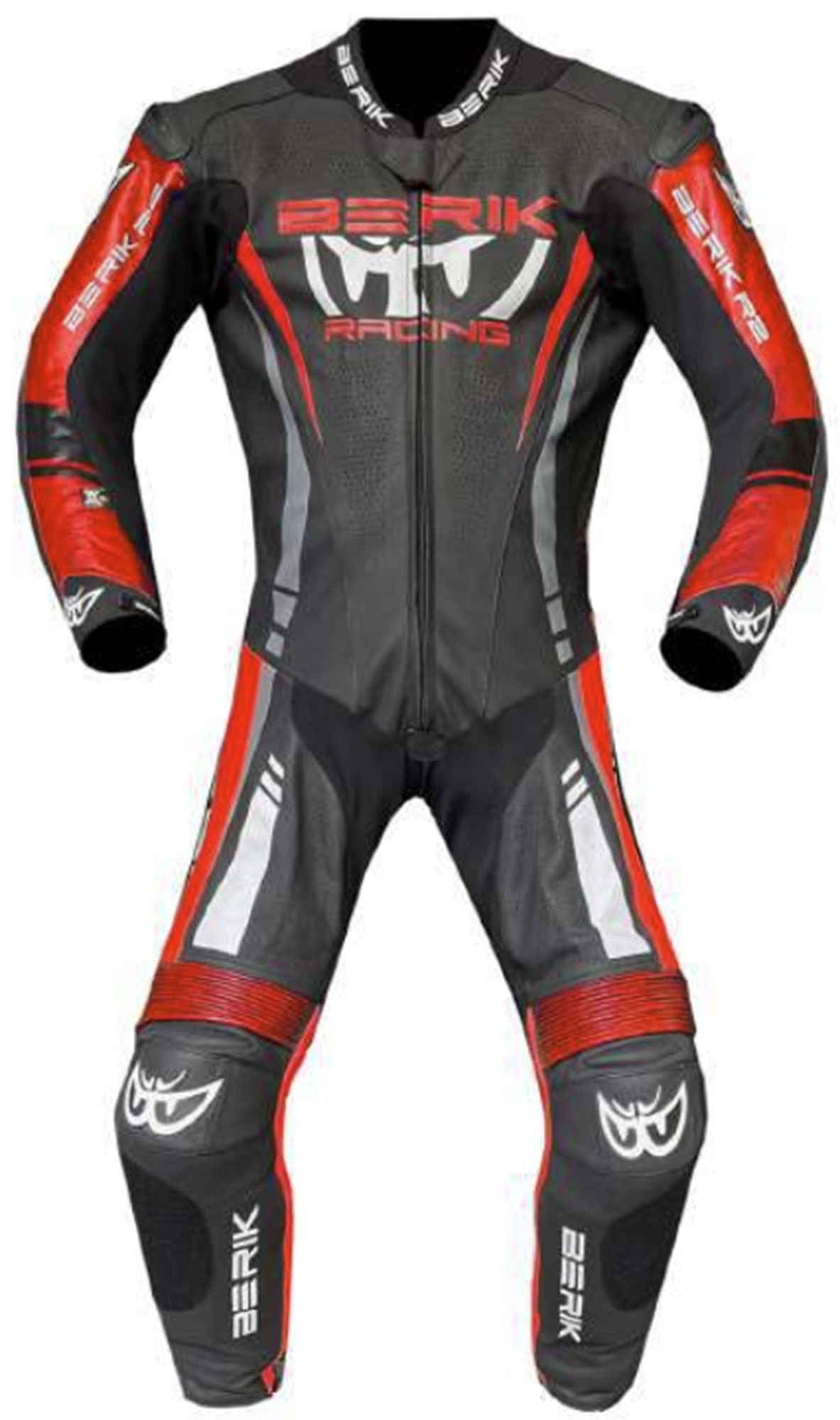 Berik Absolute GP Eendelig leren motorpak zwart/neon-rood/wit 60 Figuur 1