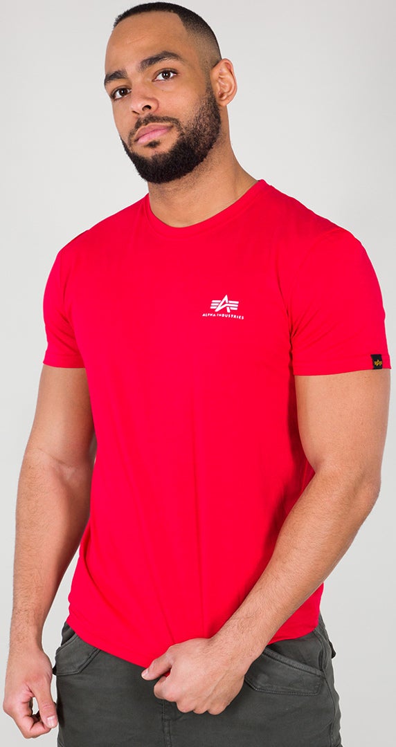 Alpha Industries Basic T Small Logo T-Shirt rød XS Figur 1