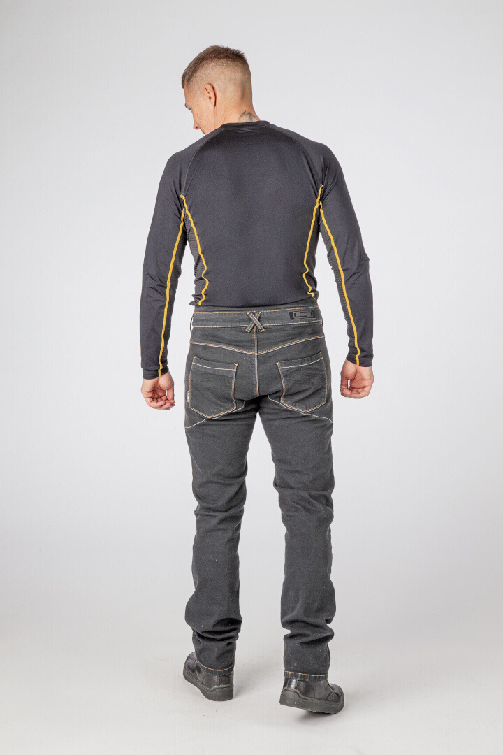Lindstrands Hemse Jeans Moto nero 48 L33 Figura 4
