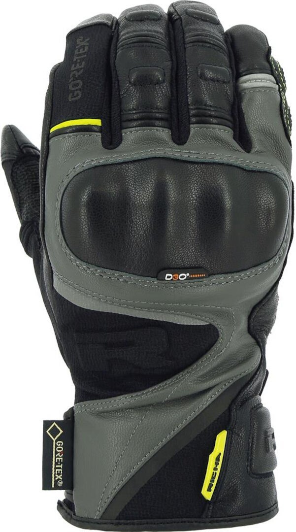 Richa Atlantic Gore-Tex vandtætte motorcykelhandsker sort/grå/gul M Figur 1