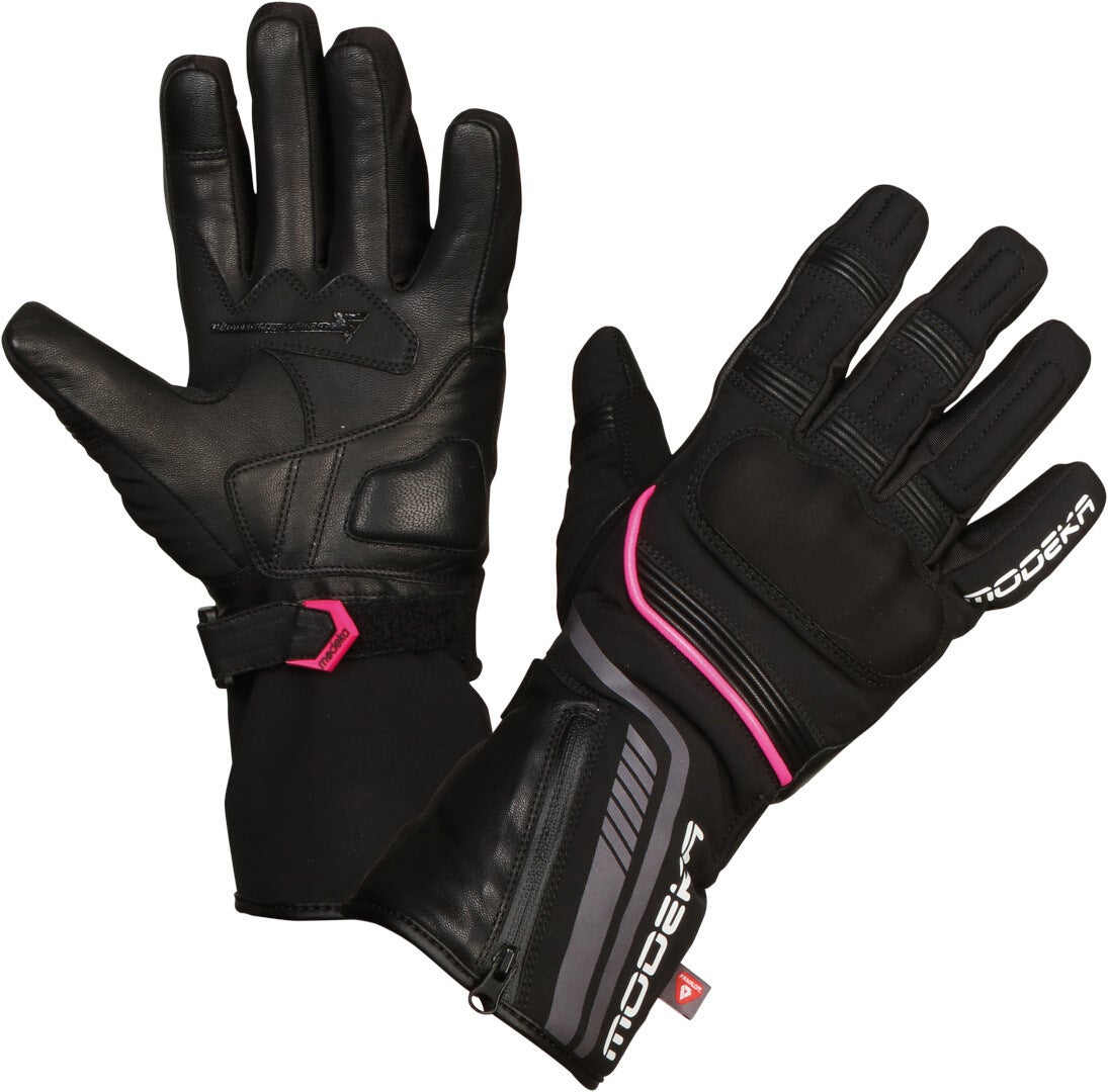 Modeka Makari Guanti da moto da donna nero/rosa 8 (XL) Figura 1