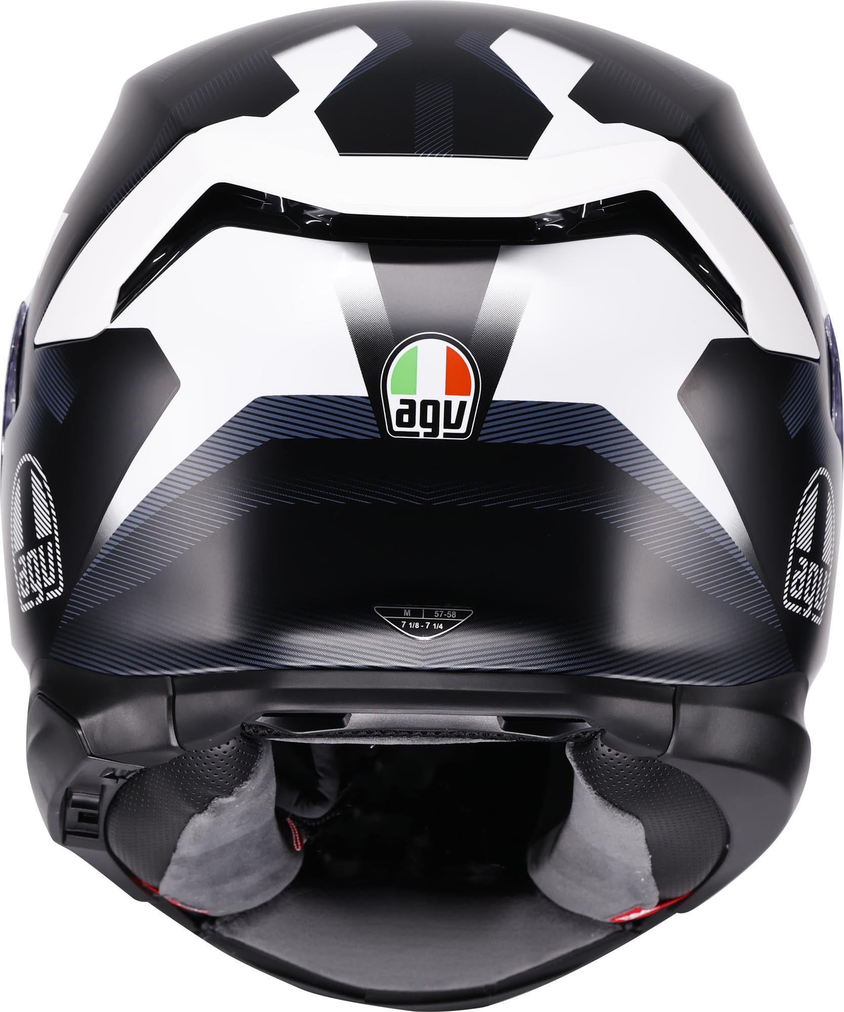 AGV K7 Glimpse Helm Zwart mat/wit S (55/56) Figuur 5