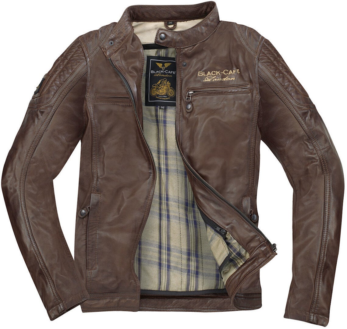 Black-Cafe London Miami Motorcycle Leather Jacket brown 52 Figure 3