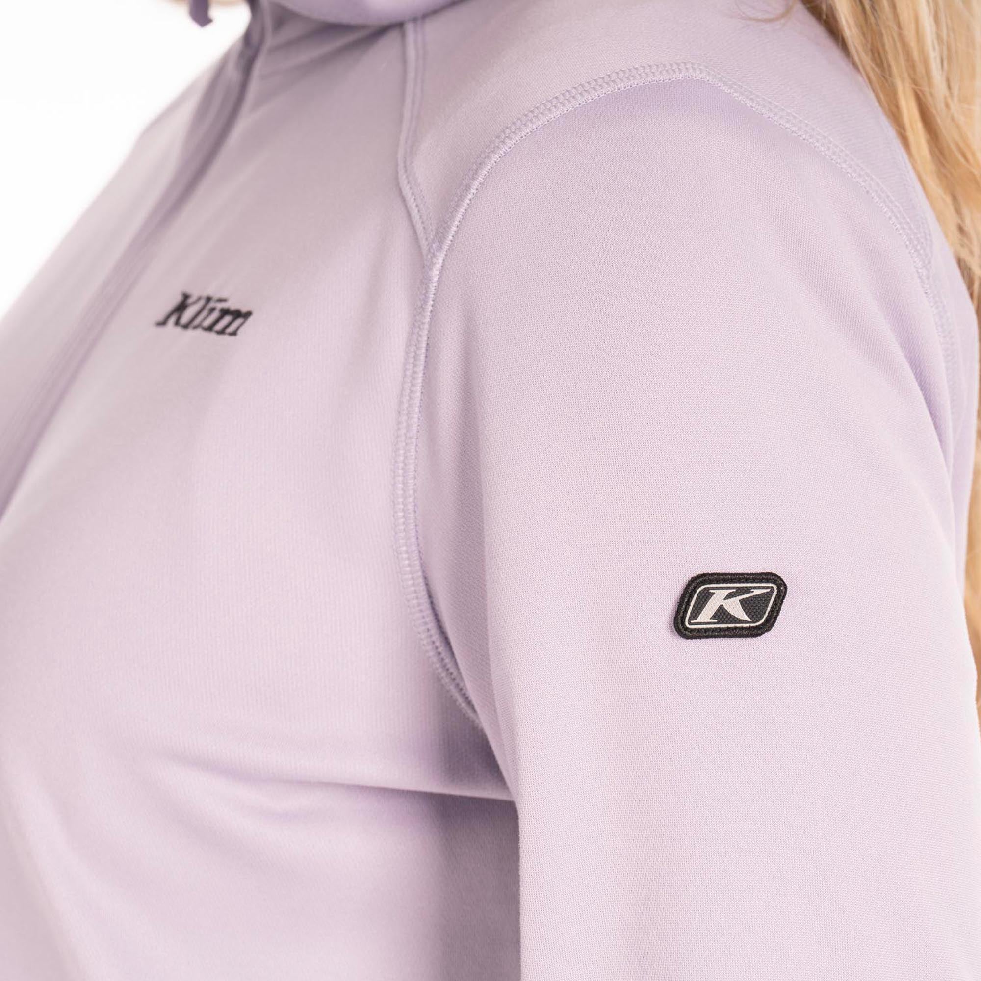 Klim Solitude レディースジップフーディー 紫 XL 図5
