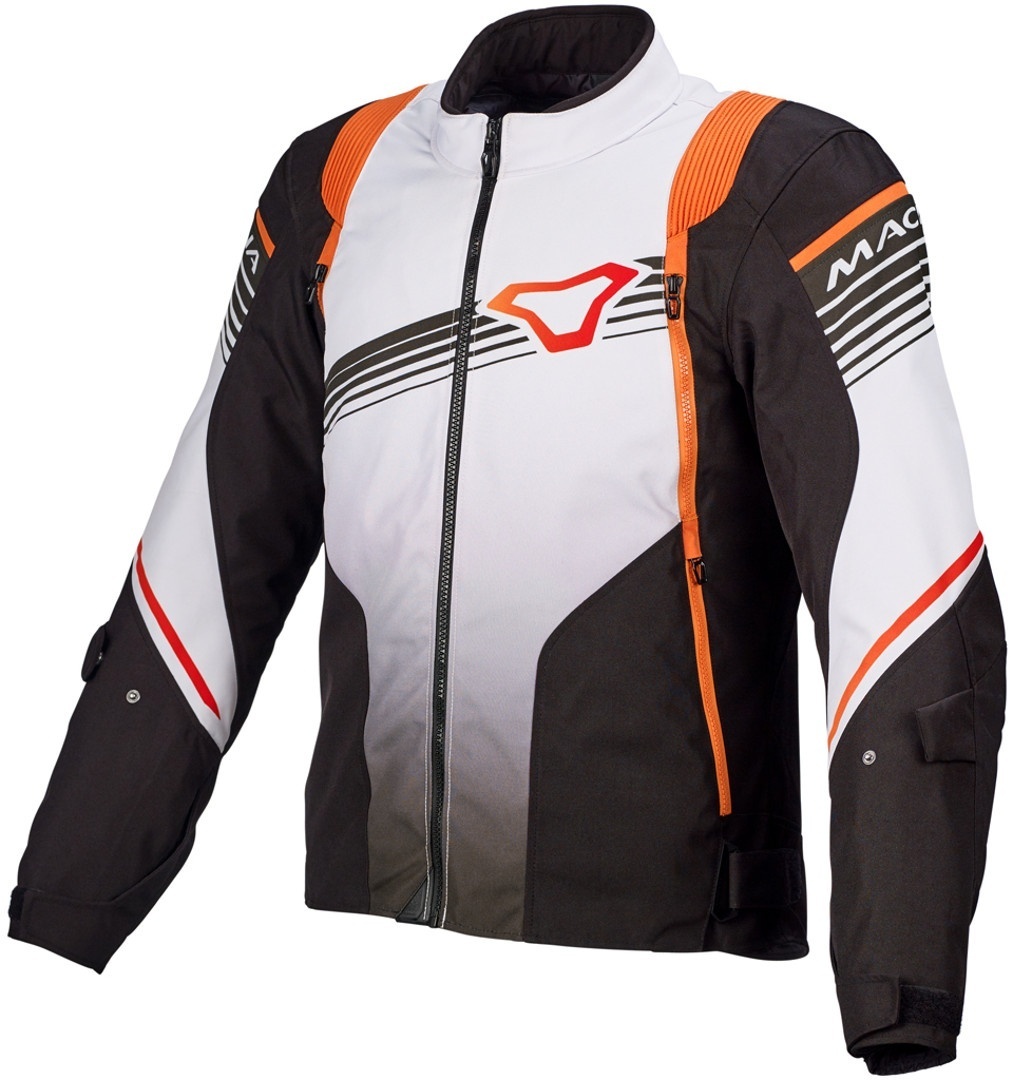 Macna Charger Motorcycle Textile Jacket black/white/orange M Figure 1