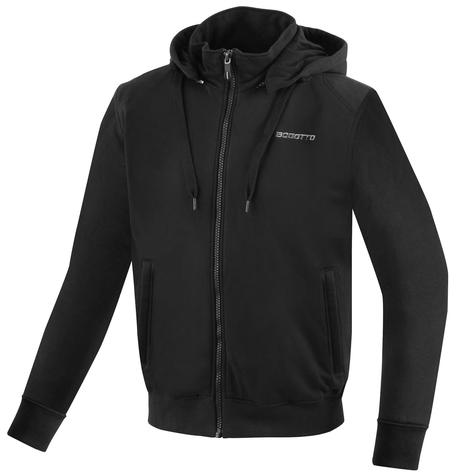 Bogotto R-Ace Moletom com capuz com zíper de motocicleta preto XXL Figura 1