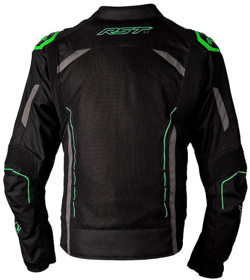 RST S1 Mesh Motorfiets Textiel Jas zwart/groen XL Figuur 2