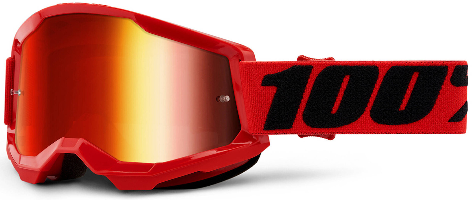 100% Strata 2 Chrome Ochelari de motocross Roșu/Negru Figura 1