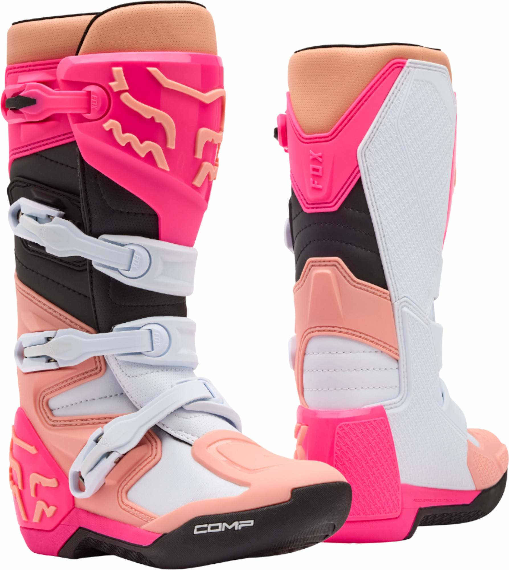 FOX W Comp Dame Motocross støvler hvid/pink 5 Figur 1