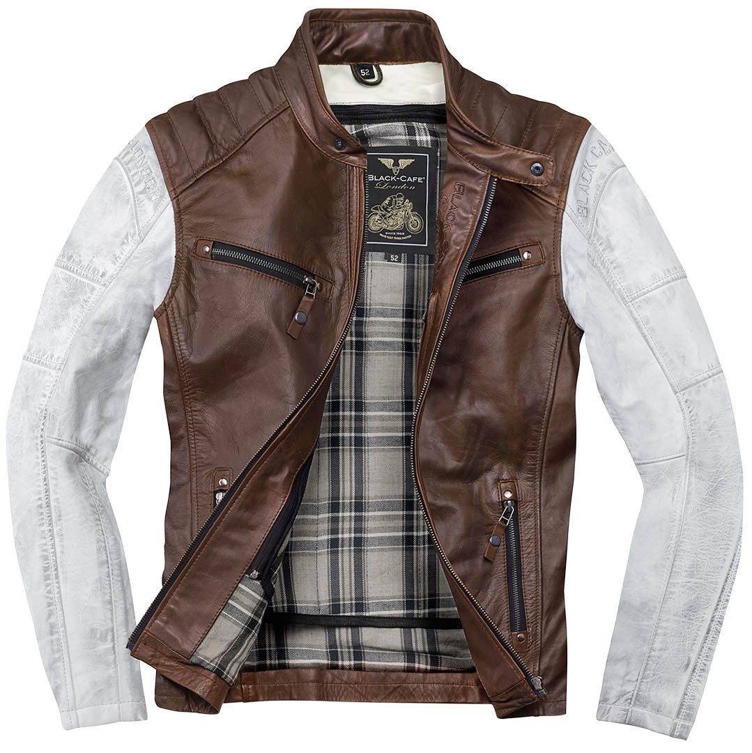 Black-Cafe London Firenze Leather Jacket brown/white 54 Figure 2