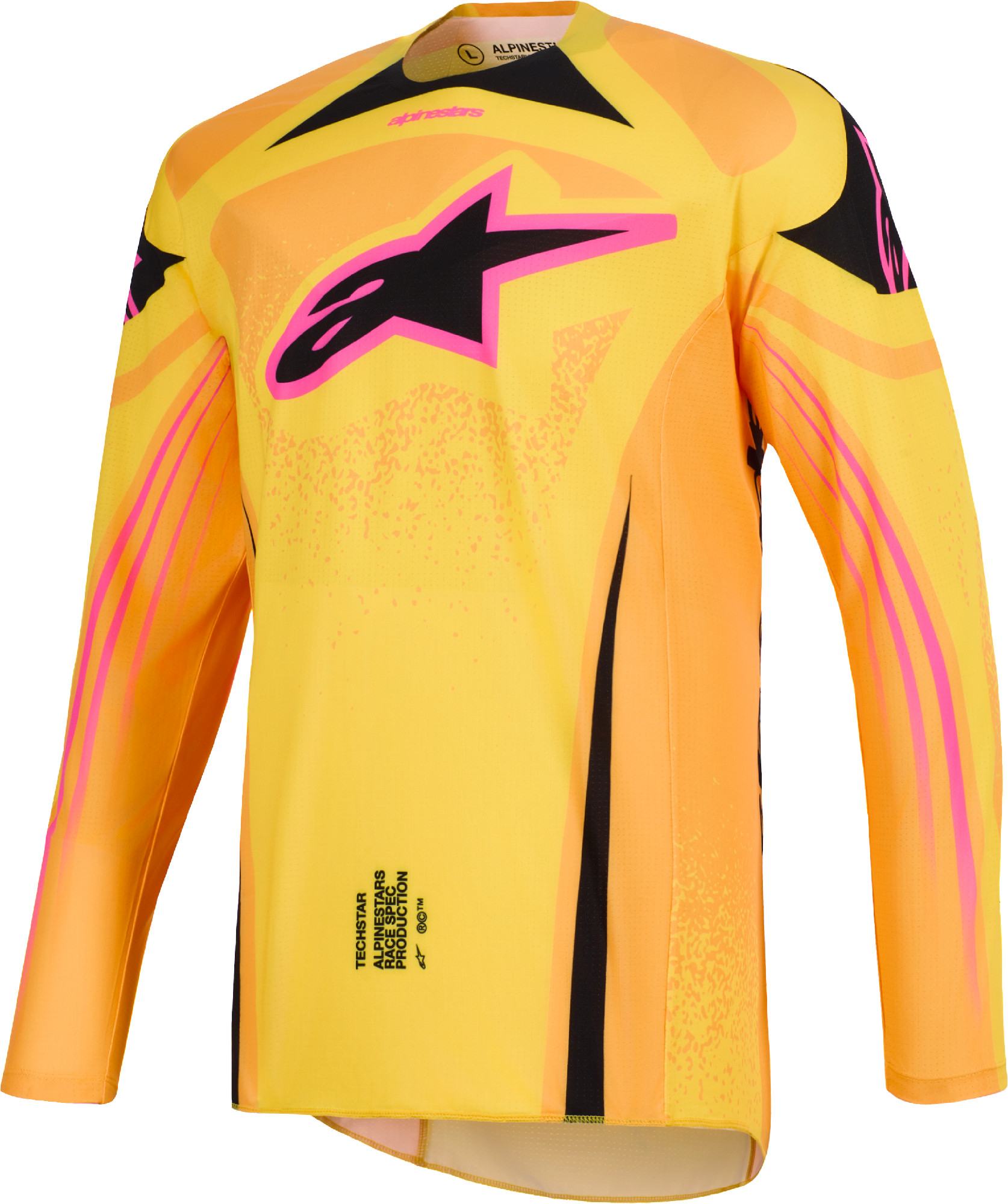 Alpinestars Techstar Nomur Motocross trøje orange/gul L Figur 1