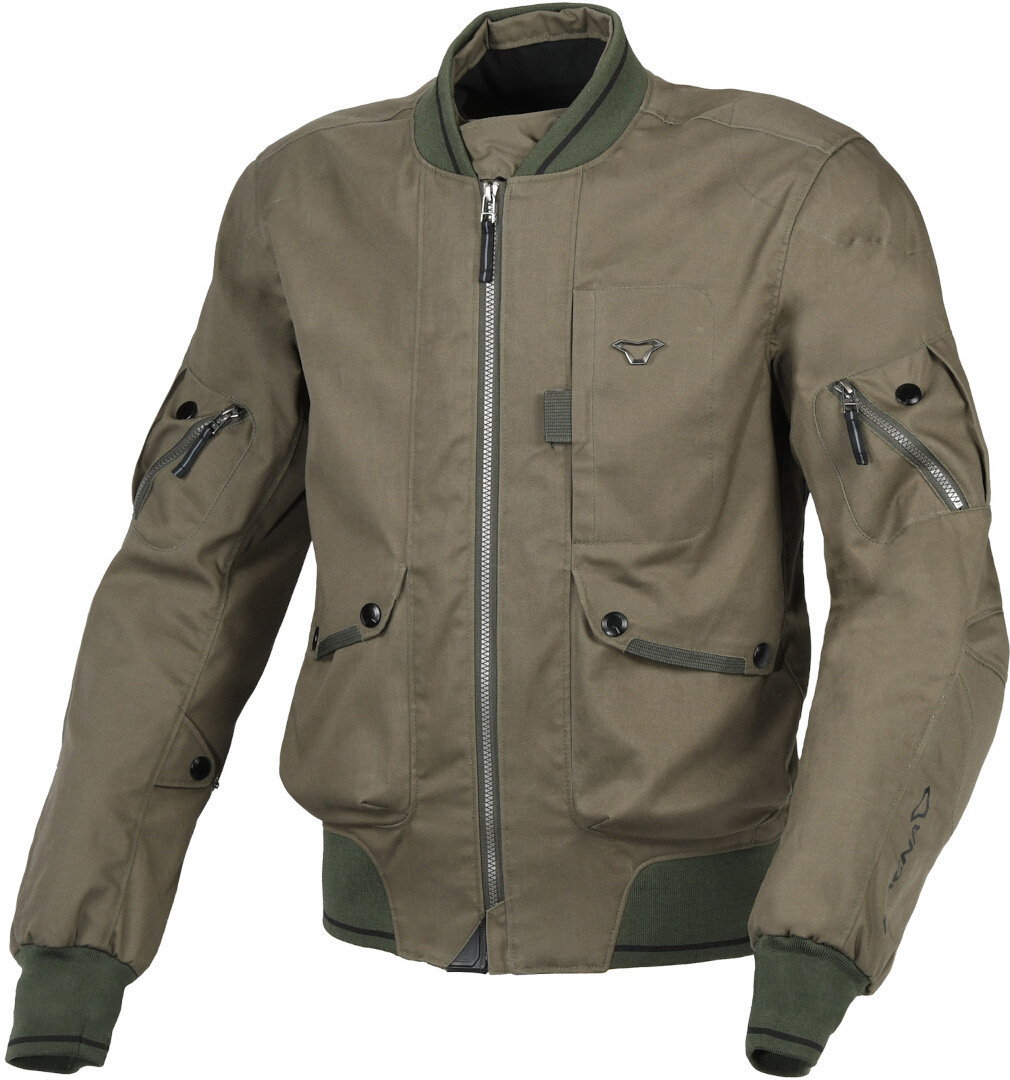 Macna Bastic 2023 waterproof Motorcycle Textile Jacket olive M Figure 1