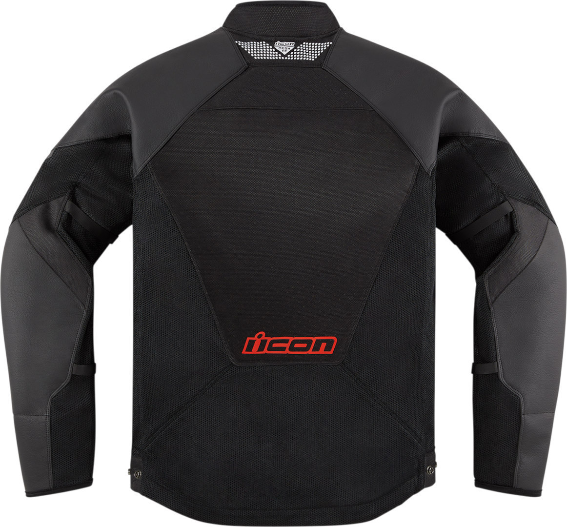 Icon Mesh AF Motorcycle Leather Jacket black/red L Figure 2