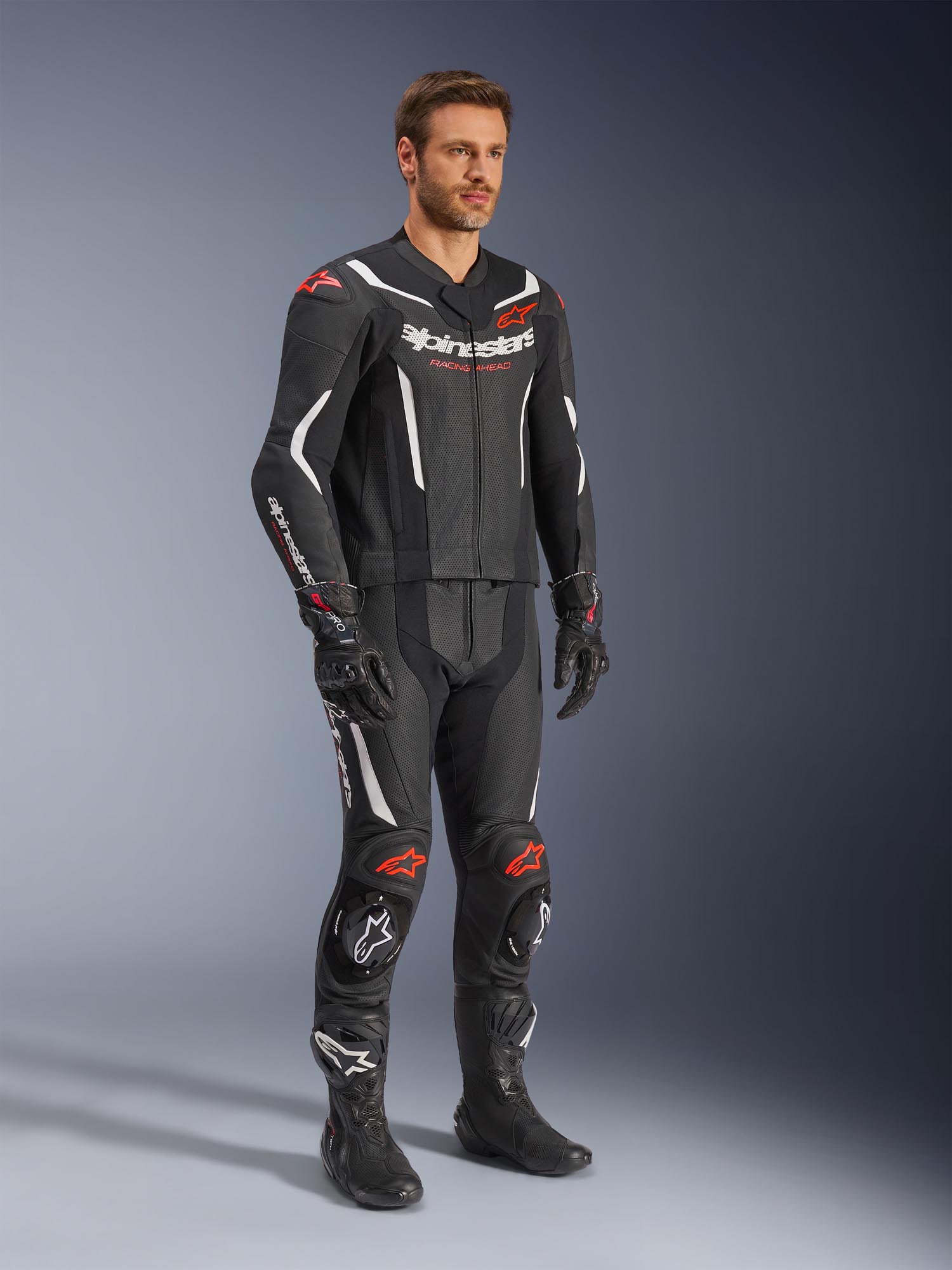 Alpinestars GP Force V2 Tweedelig Leren Motorfietspak zwart/wit 58 Figuur 4
