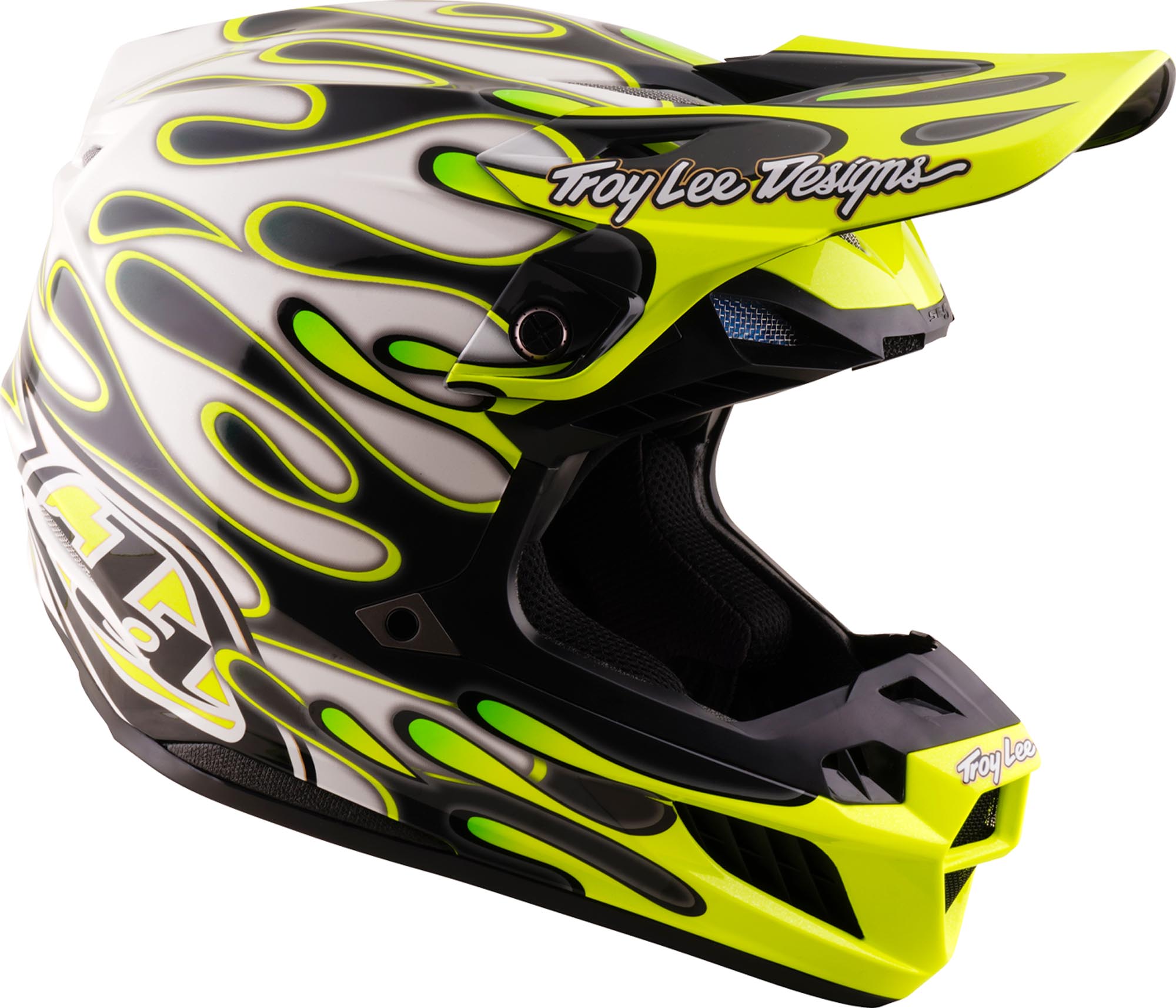 Troy Lee Designs SE5 Composite MIPS Overspray Neon Motokrosová prilba L (58/59) Obrázok 2
