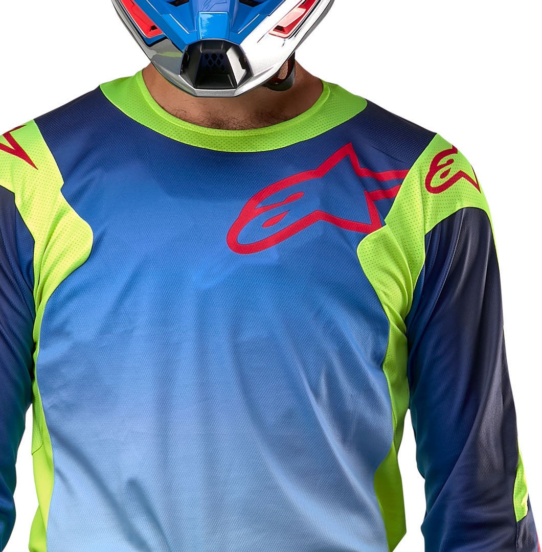 Alpinestars Racer Hoen Motocross Jersey gelb/blau L Abbildung 2