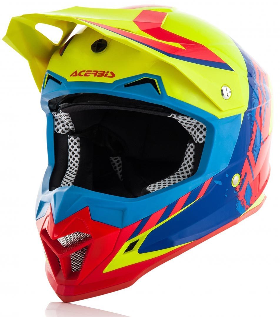 Acerbis Profile 4 Casco Motocross giallo/rosso S (55/56) Figura 1