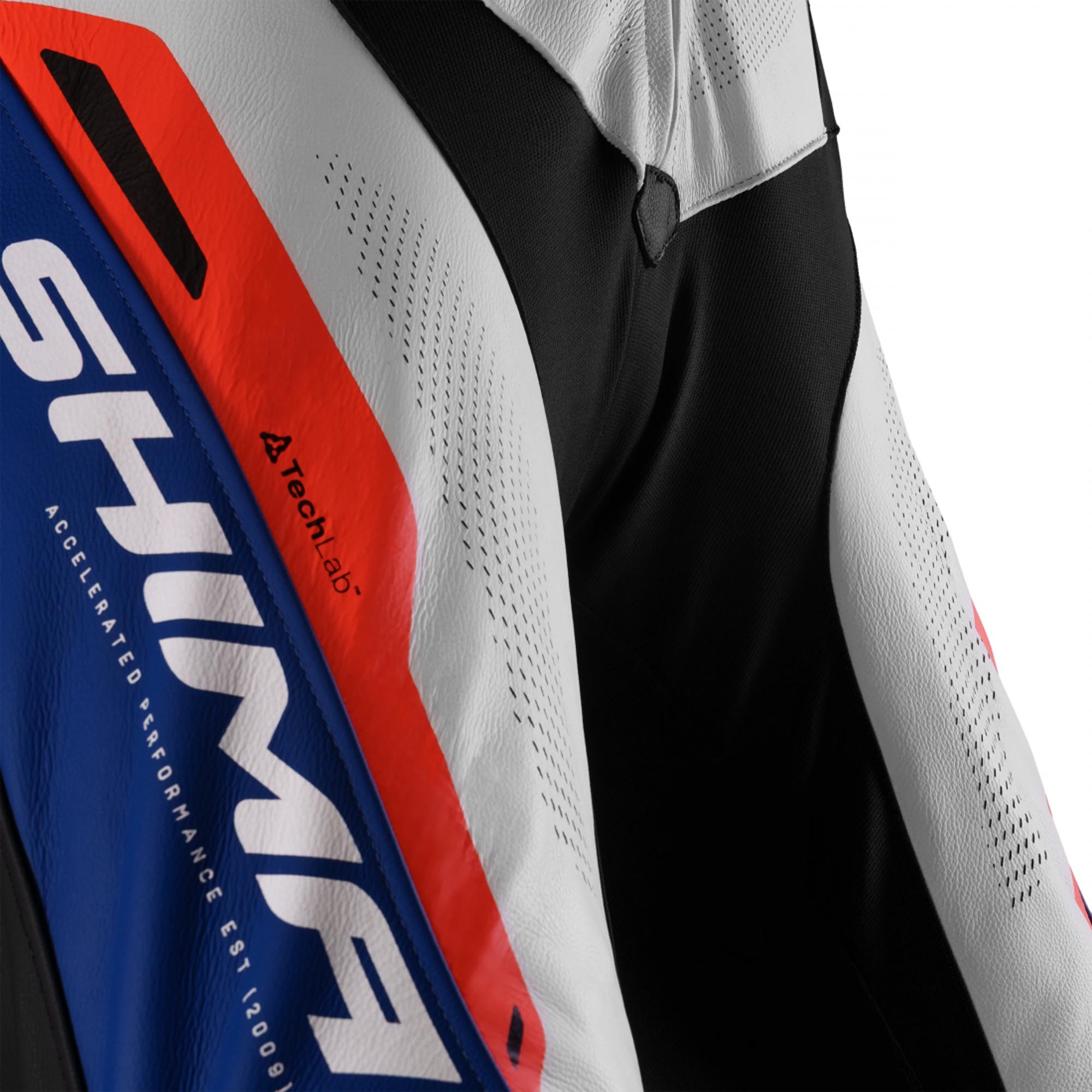 SHIMA Mission RS One Piece Motorcycle Leather Suit blue/white/red 50 Figure 14
